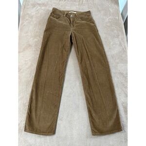 Levi's 94 Baggy Corduroy Pants Women's Size 25(29) Brown Stretch EUC